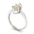 thumbnail image 2 of 1.5 ctw Solitaire Anniversary Ring for Women | Marquise Cut Natural Morganite | Hyperallergenic Solid 18K White Gold, 2 of 5