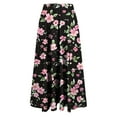 thumbnail image 7 of Nmnitkp Skirts for Women Casual Floral Prints Women's Pleated Skirt Chiffon Elastic Waist A-Line Midi Length Skirt Fashionable Trends Maxi Skirt, 7 of 7