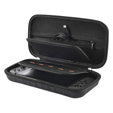 Carrying Case for Nintendo Switch with 2 Pack Screen Protector, Protective Portable Hard Shell Pouch Carrying Travel Game Bag for Nintendo Switch Console Accessories Holds 20 Game Cartridge