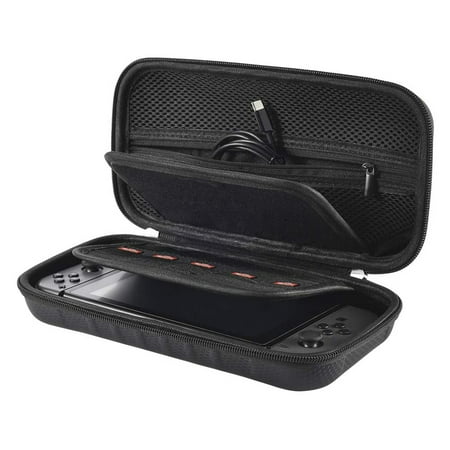 Carrying Case for Nintendo Switch with 2 Pack Screen Protector, Protective Portable Hard Shell Pouch Carrying Travel Game Bag for Nintendo Switch Console Accessories Holds 20 Game Cartridge