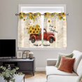 thumbnail image 4 of Sunflower Truck Kitchen Curtains Window Panels, Yellow Floral Summer Botanical Elegant Pastoral Insulated Window Treatment Curtain, Grommet Curtains for Bedroom/Living Room, 2 Piece 52"Wx45"L, 4 of 8
