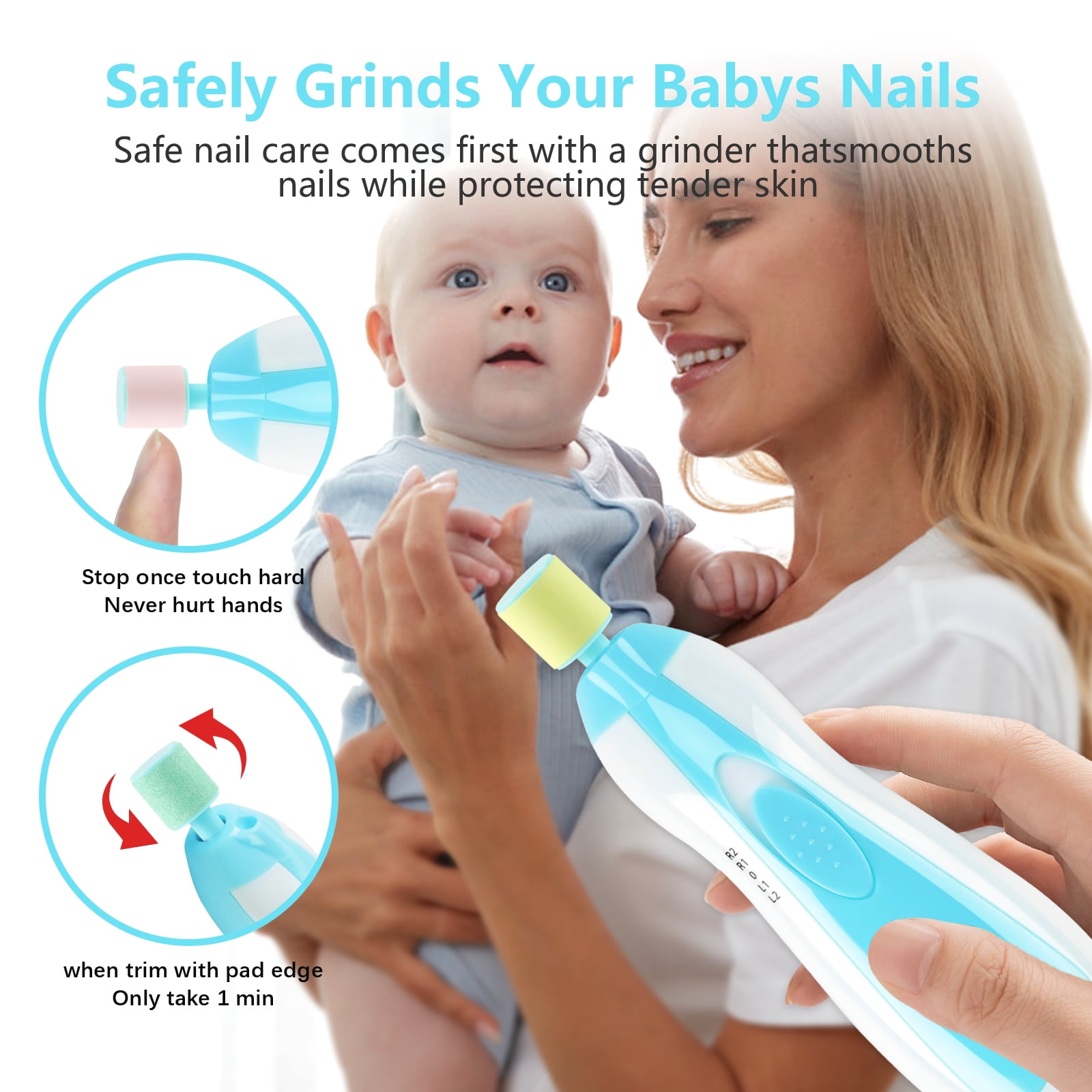 6 in 1 Electric Baby Nail Trimmer & Clipper Set - (FREE Delivery) –  DiscountStore