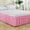 #05 Pink【1x Bed Skirt】, variant on KTFgvq Solid Color Elastic Bed Skirt, Wrap Around Design Fits Mattress Securely, Hides Bed Frame and Under Bed Storage, Resistant Bedding, 16" x 39" x 75", Red