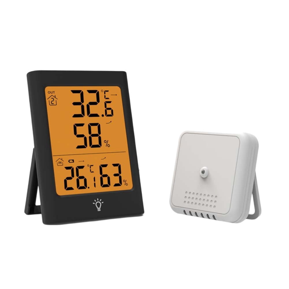 RichLink Wireless Thermometer Electronic Digital Thermometer Thermohygrometer,Black