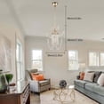 thumbnail image 2 of Modern Crystal Chandelier Glass LED Ceiling Light Fixture Hanging Pendant Lamp, 2 of 12