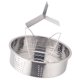 thumbnail image 3 of 1 juego de vaporizador sanitario de acero inoxidable Parrilla de vaporización ecológica de doble asa para cocina eléctrica （21.1cm Vaporizador completo + separador 304, plata,, 3 of 6