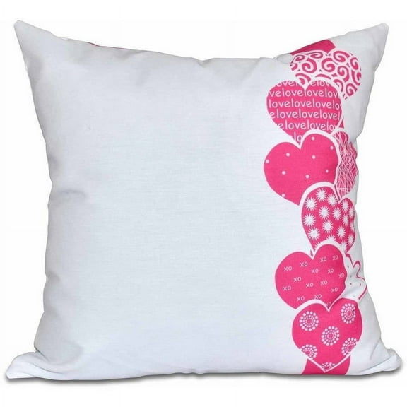 Simply Daisy 16" x 16" Valentine Print Pillow, Pink