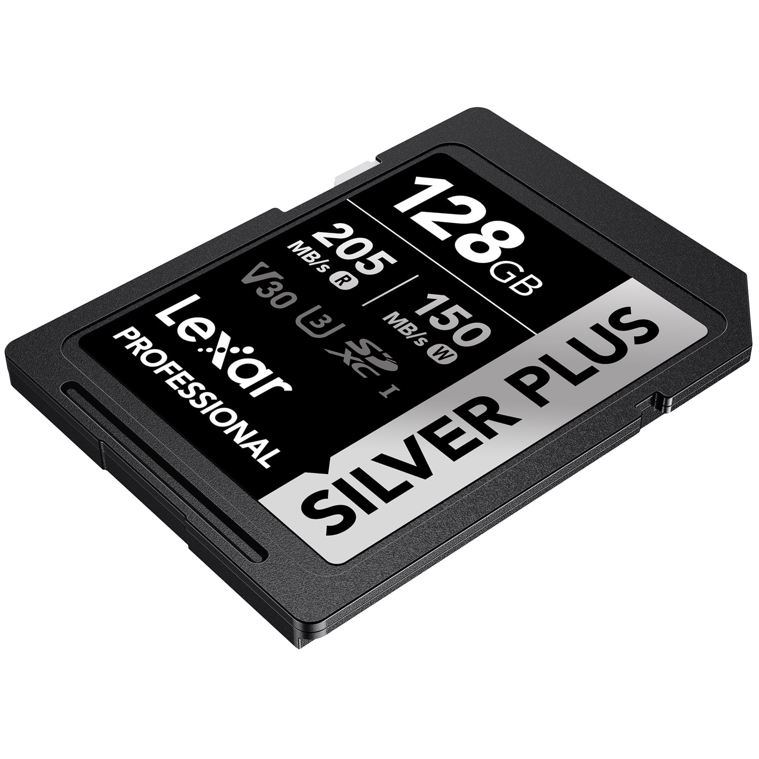 Lexar 128GB Professional SILVER PLUS UHS-I SDXC Memory Card - 205MB/s Read, 150MB/s Write, V30 Rated