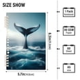 thumbnail image 3 of Whale Tail Sea Ring Binder Notebook Journey Note Diary College Ruled Spiral Notebook Study Loose Leaf Paper A5 60 Pages, 3 of 8
