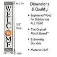 thumbnail image 3 of My Word! Welcome Black & White Pumpkin Porch Board Welcome Sign & Porch Leaner for Front Porch Deck Patio or Wall - Indoor Outdoor Farmhouse Rustic Vertical Home Decor 8"x46.5", 3 of 5