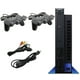 thumbnail image 1 of Sony - PlayStation 2 PS2 Console with 2 RetroFam PS2 Controller - Black (Refurbished), 1 of 5