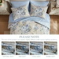thumbnail image 4 of Regency Heights Cal King Size Comforter Sets, Beige/Blue Vintage Floral Bed in a Bag Cal King, 7 Pieces Bedding Comforter Set with Bed Sheets and Pillowcases, 4 of 11