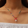 thumbnail image 3 of Milue Multicolor Beads Necklace Mushroom Pendant Necklace Ladies Jewelry Gifts, 3 of 10