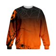 thumbnail image 2 of Men's Halloween Sweatshirt Haunted House Pullover Long Sleeve Scary Ghost Pumpkin Shirt Casual Spooky Graphic Top White 5XL, 2 of 6
