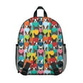 thumbnail image 3 of Boston Terrier Backpack Backpack for School,Cute School Bag,Schoolbag with Adjustable Shoulder Straps & Padded Back,13.8"x11.4"x6", 3 of 6