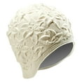 thumbnail image 2 of Sporti Latex Ornament Swim Cap (White Ornament Lily), 2 of 11