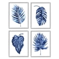 thumbnail image 4 of Stupell Industries Varied Blue Leaves Simple Botanical Plant Shapes Graphic Art Gray Framed Art Print Wall Art, Set of 4, Design by Melonie Miller, 4 of 5