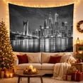 thumbnail image 3 of Photograph City Skyline With At Night, Mystical Fantasy for Space Lovers, Galaxy Room Decor Room Accent, Housewarming Gift, Tapestry Wall Hanging for Bedroom and Dorm, 3 of 7