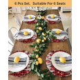 thumbnail image 4 of 15 Inch Round Placemats Set of 6, Red Plaid Christmas Non Slip Heat Insulation PP Table Mats, Xmas Snowman Truck Tree Balls Washable Place Mats for Kitchen Dining Party Table Decor, 4 of 7
