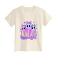 thumbnail image 4 of Staki Kids Halloween Shirts Girls Toddler Halloween Shirt Girls Halloween T-Shirts for Kids Clothes Short Sleeve Cotton Tee(Beige,9-10 Years), 4 of 5
