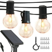 Brightech Ambience Pro 27 ft. Solar LED Thin Wire Globe String Lights in Soft White with 15 Hooks