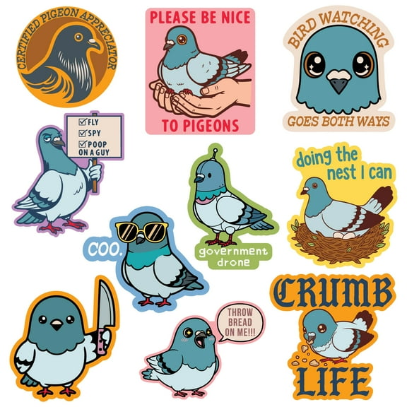 Pigeon Sticker Extra Large Stickers for Adults Funny Adhesives with Memes