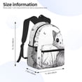 thumbnail image 2 of Disketp Cute Cat Meadow Sketch Mochila Ligera Clásica con Múltiples Bolsillos, Mochila Casual para Hombre y Mujer, Ideal para Escuela, Trabajo y Viajes, 2 of 6