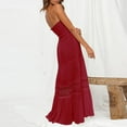 thumbnail image 5 of B91xZ Robes Longues pour Femmes Robe Tunique Sans Manches Robes d'Été Décontractées Robe Courte Ample, Rouge m, 5 of 5