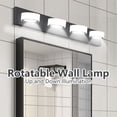 thumbnail image 2 of Miniyam Hard-Wired Vanity Light, 4-Light Modern Acrylic Wall Fixture for Bathroom Mirror Lighting, 2 of 7