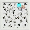 thumbnail image 2 of PinPix 12x12 Custom Cork Bulletin Board Floral Black Flower Poster Board Has a Fabric Style Canvas Finish, Framed in Floral Black Flower, by ArtToFrames (PinPix-123), 2 of 6