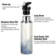 thumbnail image 3 of ALAZA Marble Pattern Water Bottle Insulated Flask Stainless Steel Straw Lid 20 oz, 3 of 6