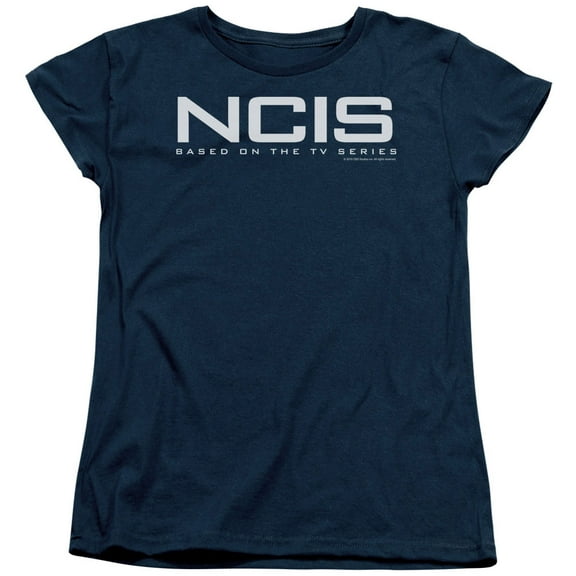 Trevco Ncis-Logo - Short Sleeve Womens Tee - Navy- Extra Large
