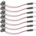 thumbnail image 2 of Conector de Clip de batería 9V 20 piezas conector de Clip de batería 9V Cable de conexión componentes de Control Industrial enchufe de CC de 2,1mm, 2 of 8