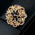 thumbnail image 3 of Yesbay 12Pcs Flower Hollow Shiny Rhinestone Wedding Bridal Scarf Brooch Pins Xmas Gift, 3 of 8