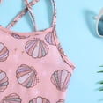 thumbnail image 4 of ASFGIMUJ Toddler Girls Swimsuit One Piece Summer Sleeveless Print Beach Swimwear Bikini Kids Bathing Suits,Size 3 Years-4 Years Pink, 4 of 6