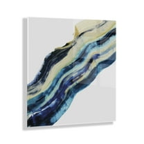 Wavy Lines Floating 23 in x 23 in Painting Art Prints, by Kate and Laurel