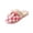 Pink, variant on Miqool Women's Checkered Bow Slippers Warm Plush House Shoes Closed-Toe Cozy Indoor Outdoor Fall Winter Footwear