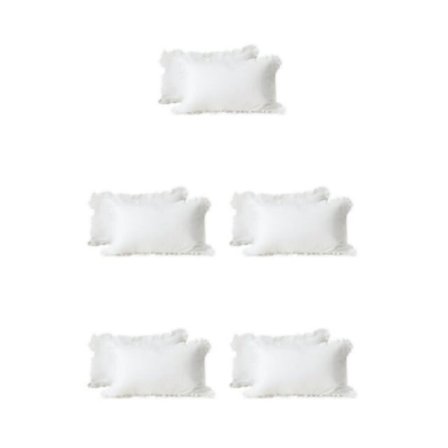 Decodeary Fabric Ruffled Pillow Cases For Comfort And Style Luxury Ruffle Border 5Set
