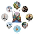 thumbnail image 6 of Daiia Oil Painting Beautiful Butterfly Pattern Drawstring Backpack, Gym Bag, Lightweight Backpack, Water-Resistant Bag Travel Sports Backpack, Fitness Bag, Yoga Bag-Medium, 6 of 6