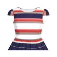 thumbnail image 4 of Robe Fille Rayée Fleur Manches Courtes Coton 7 Ans, 4 of 6