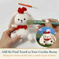 thumbnail image 6 of ComfiTime Crochet Kit for Beginners to Intermediate – Amigurumi Starter Kit w/ Video Tutorials & Step-by-Step Instructions, Complete Animal Craft Accessories for Adults, Kids & Gift Giving,Bunny, 6 of 12