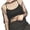 Black, variant on Women's Long Sleeve See Through Mesh Sheer Top Blouse Shirt