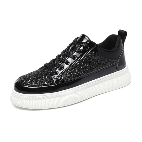 Men's Fashion Sneakers Glitter Sparkly Tennis Shoes Shiny Sequin Low Cut Comfort Casual Men Shoes