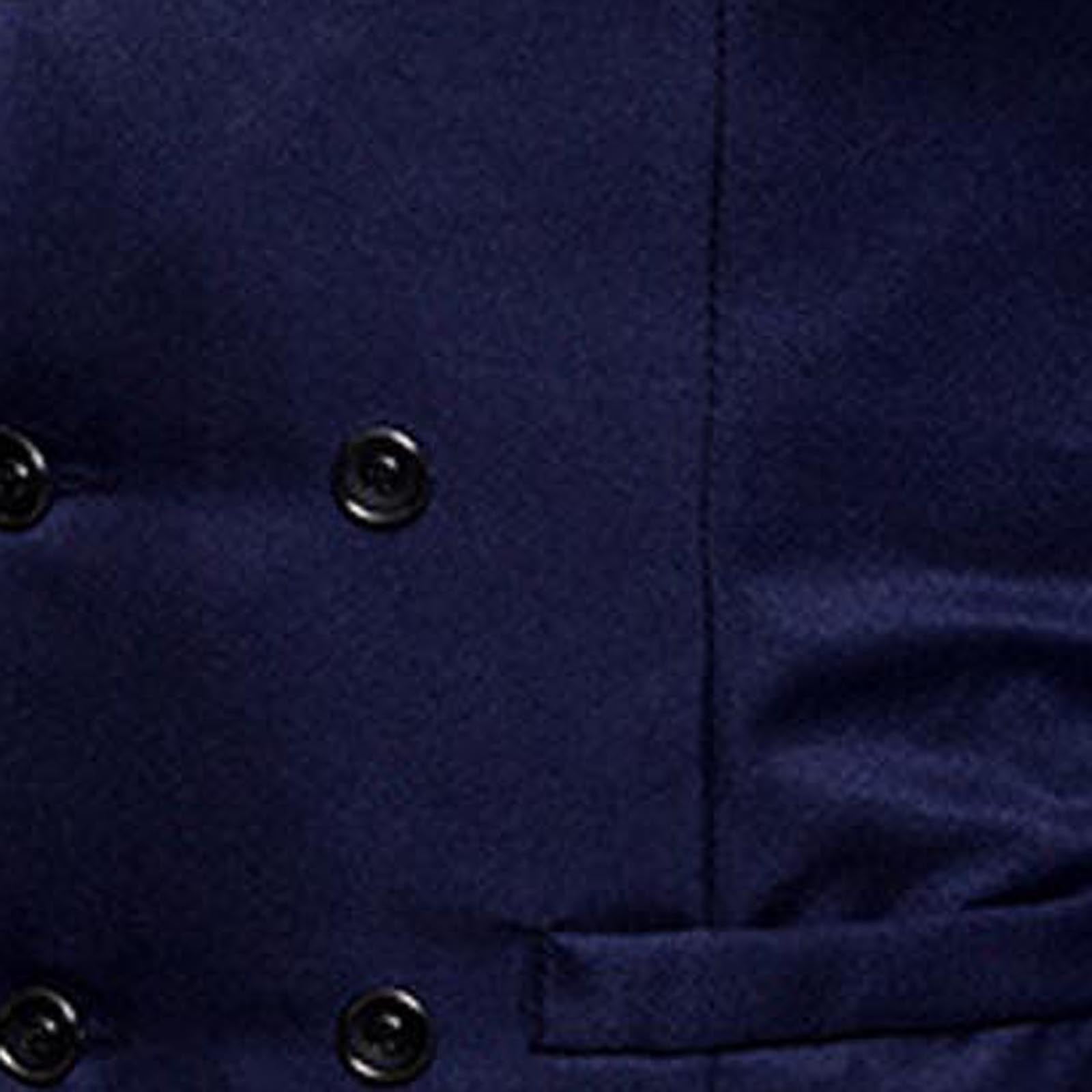 Men's Business Formal Suit Vest Double-breasted Dress Suits Blazer V-neck Trim Waistcoat Wedding Tuxedo Vest