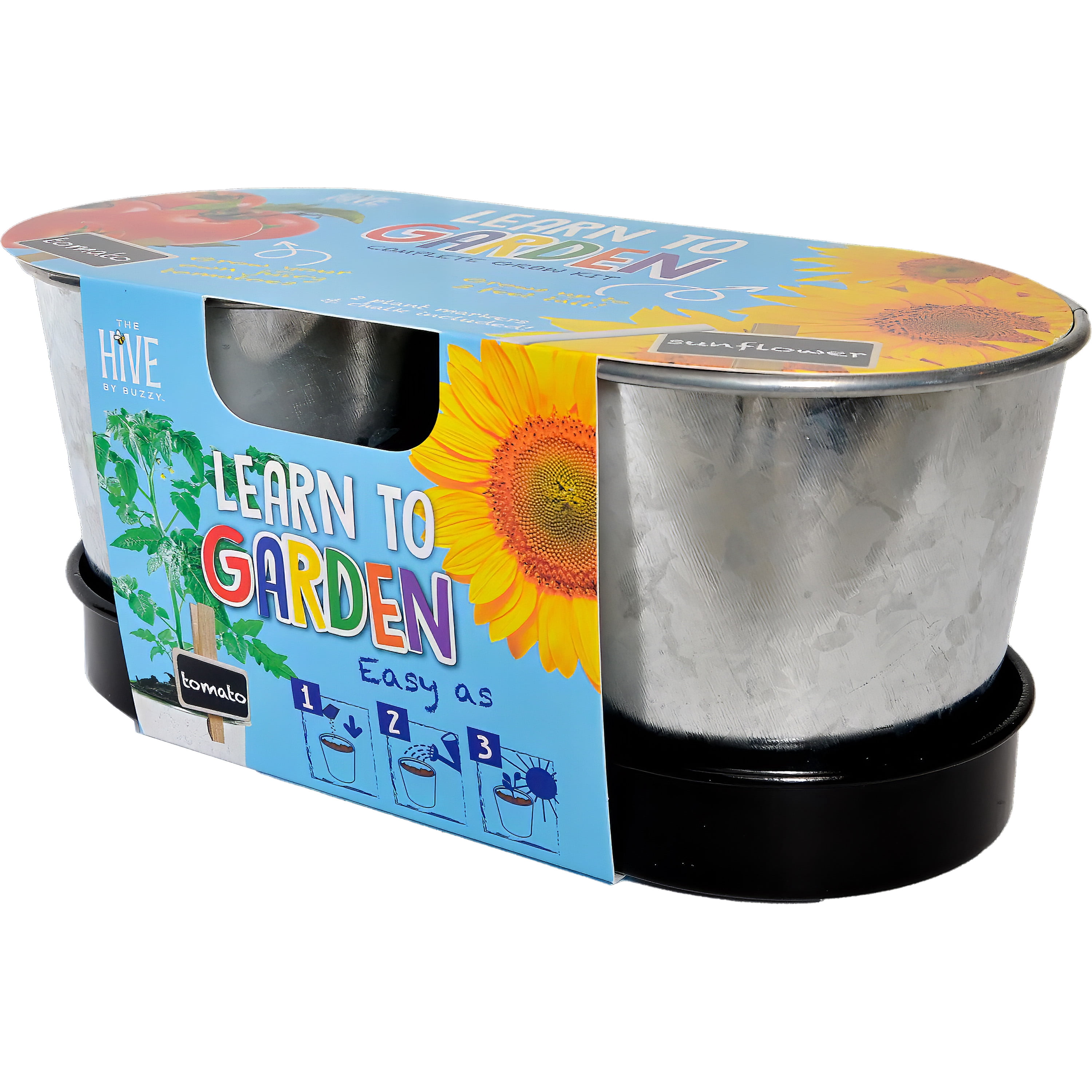 Kids Gardening Kit – Grow Tomato and Sunflower Plants with Planters and Seeds, Fun Educational Gift