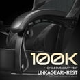 thumbnail image 6 of Dowinx Gaming Chair with Pocket Spring Cushion, Ergonomic Computer Chair with Footrest and Lumbar Support for Office or Gaming, Black, 6 of 7