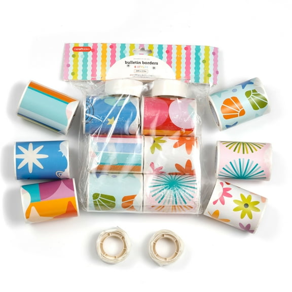 Incraftables Bulletin Board Borders 6 Rolls (120ft). Scalloped Border for for DIY Decor & Classroom