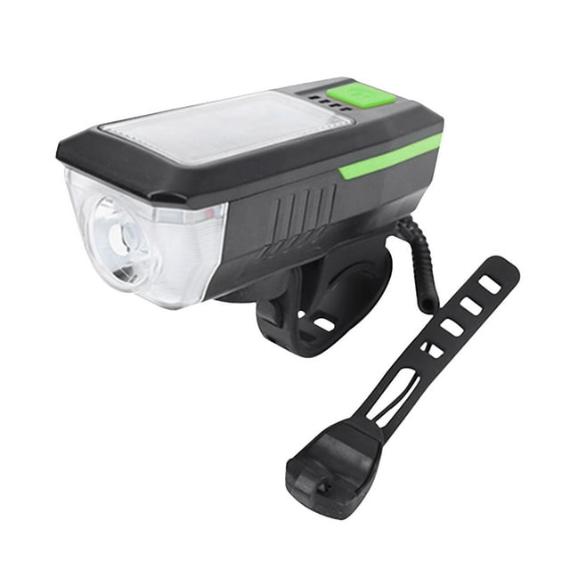 Aluminum Alloy High-Brightness Bicycle Light Usb Charging Headlight Solar Bicycle Alarm Flashlight