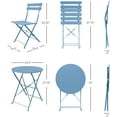 thumbnail image 6 of Yangming Steel Patio Bistro Set, Folding Outdoor Patio Furniture Sets, 3 Piece Patio Set of Foldble Patio Table and Chairs, 6 of 6