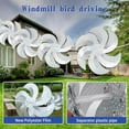thumbnail image 2 of 10 Meters 8 Pieces Reflective Bird Repellent Windmills – 12 Inches Silver Wind Spinners for Outdoor Yard/Garden/Lawn/Farm Decor, Large Shiny Rotating Pinwheels for Animal Deterrent, 2 of 6